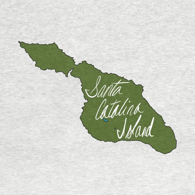 Santa Catalina Island Map Named by CorrieMick